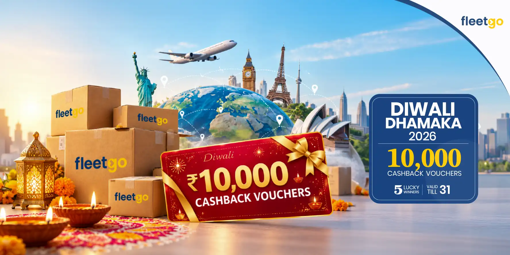 Diwali International Courier Offer - FleetGo